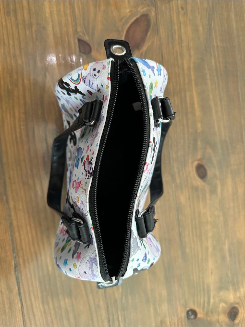 Cute Animal Print Satchel Handbag in White